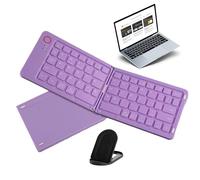 Generico Clavier pliant: Mini table sans fil, frappe compacte portable | Coupe sèche ultra-fine avec support de commutation multi-dispositifs, tablettes compatibles, ordinateurs portables,