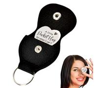 Genérico Clé à monnaie en forme de cœur gravé : jeton inspirant double face avec boucle durable en acier poli | Souvenir de poche motivant pour couples, famille, amitié, soutien, céléb, noir, Consulte