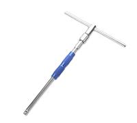 Generico Clé professionnelle avec poignée en T avec articulation rotative à 360°, raccord de 1/2" et 3/8 rgonomique avec poignée coulissante en acier, fonction de dégagement rapide pour Sp
