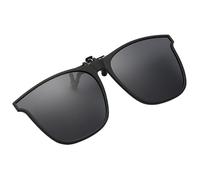 Generico Clip de lunettes de soleil - lunettes de soleil sans pour s'accrocher | Lunettes sans effort pour plug -in | Clip polarisé sur les lunettes pour les lunettes, Dark Gray Colour,