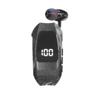 Generico Clip On Earpiece Headset - Retractable Earphone, Handsfree Noise Cancelling Earbud, Digital Display Clear Sound Headphone | Professional Workplaces Trucker Driver Communication Earpiece Use