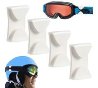 Generico Clip pour lunettes de ski - Support pour casque d'extérieur 4,8 x 3 x 1,2 cm, 4 portables pour équipement de sport d'hiver, fermeture anti-goutte pour lunettes de ski et snowboard | At