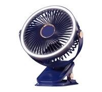 Generico Clip sur le ventilateur - Pram Fan Clip sur poussette | ordinateur portable sur la batterie du ventilateur géré | Refroidisseur rechargeable à cordon de type C de type C | sur la