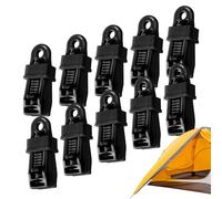 Genérico Clips pour - 8,2 x 3 x 3 cm résistants avec crochets pour dents antidérapants - 10 clips d'arrimage pour camping - pour auvents, piscines, tentes de campagne, filet de Pro