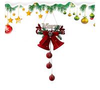 Generico Cloches de Noël - Décorations saisonnières flocées | Décorations festives pour la maison, porte d'entrée de bureau, guirlande d'escaliers de seuil mur, jardin, cour, salon