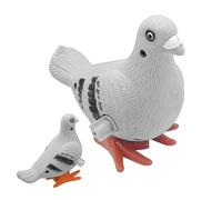 Genérico Clockwork Toy- 10 x 9,5 x 6 cm - Jouet réaliste pour - Pigeons Toys Ornament Kid Pigeon For Home, Outdoor, Park or Travel Animal réaliste (Random Gray and White Colors)