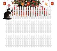 Genérico Clôture pour sapin de Noël - Barrière décorative flexible blanche | Bloque-chat pour arbre de Noël pour la maison, le bureau, l'intérieur, les anniversaires, les mariages et les événements