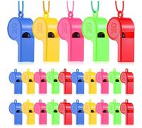 Genérico Coaching Whistle - 4,5 × 2,3 cm PVC Sports Whistle, Light weight Training Whistle, Referee Whistle | Multi Color Pack 100 PCS Loud Signal Whistlefor Coaches, Sports Events, School Train