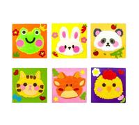 Generico Coaster Kit - Non -Woven Fabric, 7.87x7.87in Craft Kit Punch Needle Embroidery | DIY Creative Hand-Eye Coordination Art Set, Embroidery Coaster Set For Home Crafting, Beginners, DIY Projects