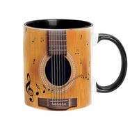Generico Coffee Cup - 350 ml 3,74 x 3,15 Inches Guitar Piano Coffee Mugs, Musical Notes Design Mugs, Music Themed Drinkings Cups | Musical Lovers Decoration Home Office Using Accessories