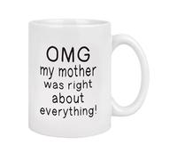 Generico Coffee Mug For Mom - Funny Coffee Mug, Novelty Ceramic Cup | Mom Mugs From Son, Daughter | Small Coffees Cups 350 ml F0r, Women For Birthday, Mother's Day