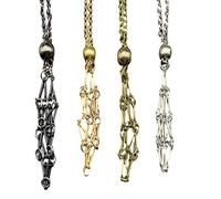 Generico Collier avec support - Collier avec cage de | Pierres avec pendentif gemme | Accessoire pour chaîne DIY Cadeau fait à la main Famille Amis Amoureux Artisanat Art Charme Dis
