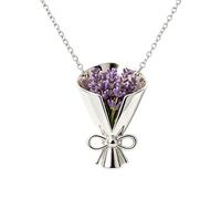 Genérico Collier avec support floral | Bijou petit et élégant | Pendentif en bouquet floral - Cadeau pour femme, fille, mère, petite amie, mariage, anniversaire, rendez-vous et la Saint-Valentin