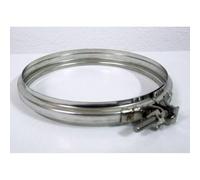 Generico Collier de serrage en acier inoxydable pour tuyau de cheminée pour poêle et cheminée (Ø 160 mm)