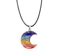 Generico Collier lune de, collier de pierre de lune | Collier ras du cou avec pendentif en pierre,Collier spirituel Pendentif dans, bijoux colorés à la mode avec lune pour femmes et hommes