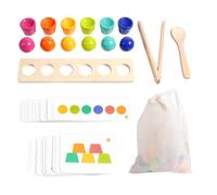Genérico Color Sorting Toys Matching Cups Balls Fine Motor Activity | Clip Bead Sort and Stacking Girls Ages 3+ Home Nursery Preschool Birthday Party Family
