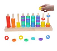 Generico Colorful Stacking Toys, Rainbow Ring Educational Game, Shape Matching Tower with Learning Fun, Stacking Toy for Hand Eye Coordination, Sensory Play Set with Bright Colors