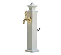 Genérico Columna de Agua Vertical cuadrada Para jardín Con grifo de cobre - Fuente decorativa Para exteriores, soporte Para manguera de jardín y Fuente de Agua montada en el suelo Para Patio/jardín t