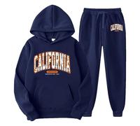 Generico Combinaison De Travail Décontracté Hommes Et Femmes Avec Franges En Pull À Capuche Complet De Fitness, Marine militaire., XL