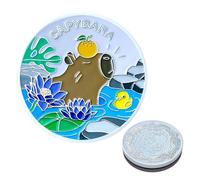 Generico Commemorative Coin, Capybara Collectible, Souvenir Keepsake Token with Acrylic Case, Display Gift for Friends, Family, Birthday, Noël, Home, Decor Use, 2,5 mm/0,1 Inches