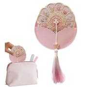 Generico Compact Mirror | Flower Pattern Makeup Supplies | Portable Makeup Mirror | for Women Girls Wives Mothers Travelers Students Busy Professionals Brides Restaurant Office Car Travel