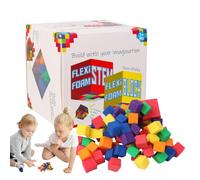 Generico Comptage De Mathématiques - Mousse | Cubes De Comptage Avec 10 Couleurs, Compteurs Mathématiques Douces, Manipulateurs Éducatifs Pour Trier, Fournitures De Jouets P