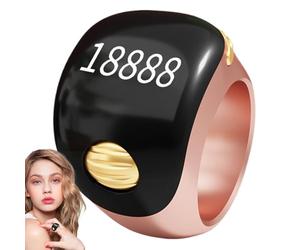 Generico Compteur à Doigts - Clicker Numérique | Compteur ABS Silicone - Vert Or Rose Noir Avec Roue Verrouiller Déverrouiller Vibration Affichage Clair Pour Comptage Tally Et Inventaire