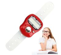 Generico Compteur, Compteur Manuel électronique Affichage Numérique Transparent, Compteur Numérique Réinitialisable Portable avec Sangle Réglable pour Coaching, Tricoter, Golf, Crochet