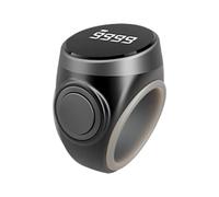 Genérico Compteur de doigt - Type de bouton d'affichage numérique à 4 chiffres | Aide anneau clicker portable aide fonction rechargeable exercice de relaxation de méditation