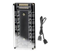 Generico Computer Fan Hub, LED Light Strip Controller for PC, Computer Fan Hub with Light Control, games PC Fan Hub and LED Strip Controller, ARGB Light Controller for Computer Case