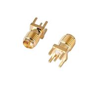 Generico CONNECTEUR SMA MALE 4 PIN À SOUDER pour câbles 4mm antenne tv pcb sat M fiche