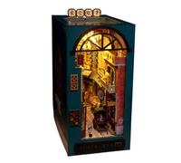 Genérico Construction du modèle de cycle avec lumière LED - Kit de coin d'étagère, en bois 3D pour adultes | Adolescent, débutant, décoration de la maison chambre et kits de livres libr