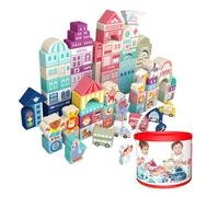 Generico construction - éducatifs pour enfants empilables, jouets à assembler pour enfants, ensembles de scènes portables, design coloré à emboîter, matière plastique re