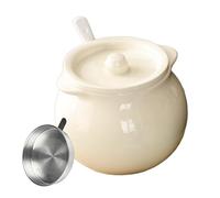 Generico Conteneur à graissePour cuisine, récipient à graisseEn céramique de 50 onces, pot à graisseAvec spatule | pour cuisiner cuisson au four vacances fin de semaine petit déjeuner B