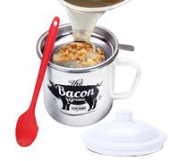 Genérico Conteneur de graisse pour cuisine, four, vacances, week-end, petit déjeuner et brunch 1 200 ml