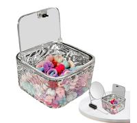 Genérico Conteneur de rangement d'accessoires pour cheveux en PET - Boîte de rangement transparente pour pinces à cheveux, cravates et bandeaux | Cosmétique élégant et durable.
