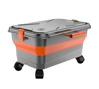 Generico Conteneur d'eau de lavage en voiture - Réservoir pliable de 22 litres, organisateur de sauves spatiales portable, roues rotatives à 360 degrés, accessoire robuste pour extérieur | Option de