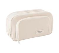 Generico Contrôle à - étui à | Sac à Stylo de Papeterie Portable | Maquillage de Papeterie réutilisable pour l'école de Voyage pour Les Enseignants étudiants Sac à Dos K, Crème colorée,