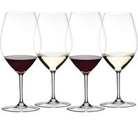 Genérico Copas 001 Magnum Lot de 4 verres à vin blanc et rouge pour eau et boissons, légers et résistants 1 l Transparent