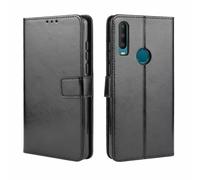 Generico Coque compatible avec ALCATEL 3X (2019) 5048U 5048Y Coque Stand livre flip magnétique gel silicone TPU protection antichoc case eco cuir mat portefeuille porte cartes (noir)