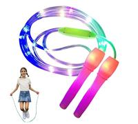 Generico Corde à sauter, rechargeable Glowing Exercise Skipping Rope | Non -Slip Wear-Resistant Workout Equipment Sport Accessories 99 Inches for Kids Adults Children Girls Boys