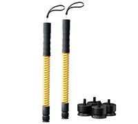 Generico Corde de combat - Résistance réglable, portable et robuste, couleurs rouge clair et jaune | Corde d'entraînement complet pour exercices dynamiques et musculaires