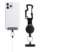 Generico Cordon de téléphone anti-vol - Cordon anti-chute pour téléphone portable avec crochet, sangle réglable pour ceinture, accessoire extérieur pour hommes et personnes âgées en marche cyclisme