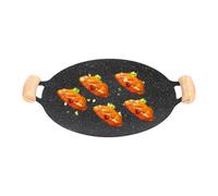 Generico Corée Grill Padre-Poêle Ronde Antiadhésive Pour Barbecue, Plaque De Cuisson Polyvalente | Pour Griller Viandes, Crêpes, Côtes, Accessoires Pour Poêle Portable, Résistant À La Chaleur, Facile