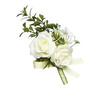 Generico Corsage pour témoins du marié - En soie de 7 x 12 cm - Corsage avec revers réaliste - Accessoire floral pour événements formels - Cérémonie d'enterrement de vie de jeune fille
