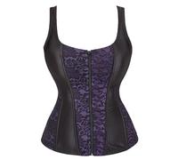 Generico Corset Femme Élégant Os En Plastique Modélisant Vintage Ceinture Corset Médiéval Push Up Overbust Corsage Haut Bandeau Steampunk Corset Pirate Serrage Élastique Taille Formateur Bustiers