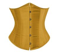 Genérico Corset Femme Pirate Corset Sous La Poitrine Gilet Sans Manches Corset Top Waist Trainer Attrayant Minceur Femmes Ceinture Bustier Gothique Dentelle Ventre Plat Régime, Jaune, 5XL