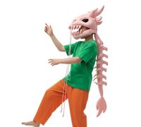 Genérico Costume de dinosaure pour avec crâne 3D et épine dorsale | Costume réaliste de squelette de dinosaure pliable pour adultes - Pour fêtes d'Halloween et représentations