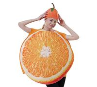 Generico Costume de fruits adultes | Costume de carnaval orange sur le thème des fruits,Kit complet de vêtements confortables pour carnaval Halloween Fêtes Sortir ensemble Événements et scène