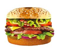 Genérico Costume de hamburger d'Halloween - Vêtements amusants pour hommes - Props créatifs pour homme, fête, procès, carnaval, scène, performance, maison, festival